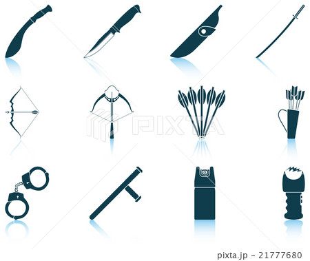 Set of weapon icons Set of weapon icons 21777680