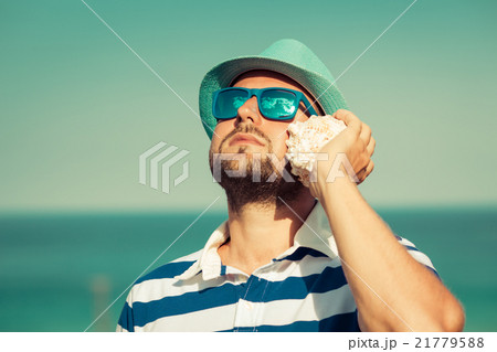 Man on the beach 21779588