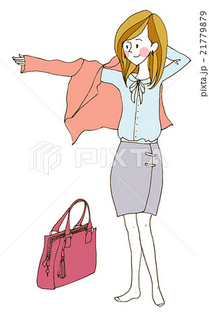 身支度をする女性 身支度をする女性 21779879