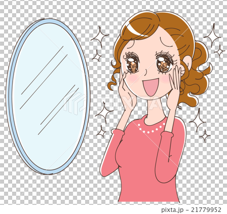 肌の綺麗な女性のイラストのイラスト素材 肌の綺麗な女性のイラストのイラスト素材