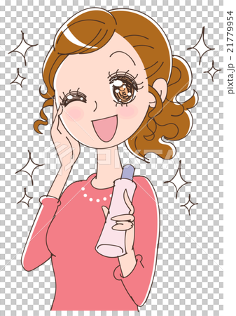 肌の綺麗な女性のイラストのイラスト素材 肌の綺麗な女性のイラストのイラスト素材