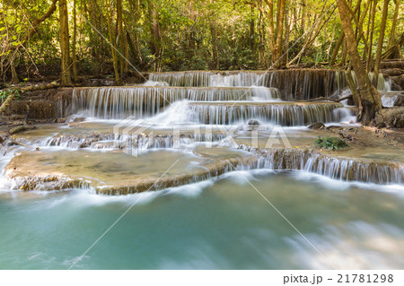 Deep forest waterfalls in National park of Thailan 21781298