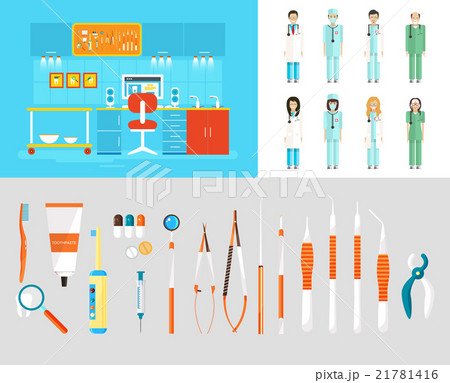 Dental office PC set dentists instruments Dental office PC set dentists instruments 21781416