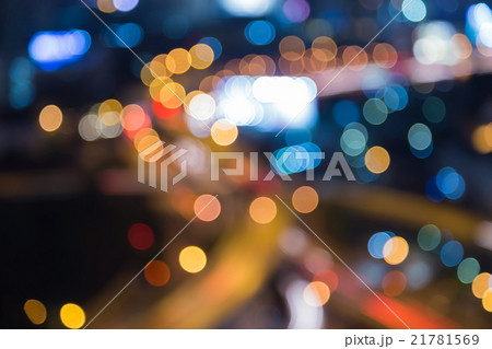 Top view blurred bokeh light city highway  21781569