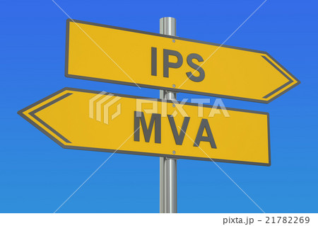 IPS vs MVA concept, 3D rendering IPS vs MVA concept, 3D rendering 21782269