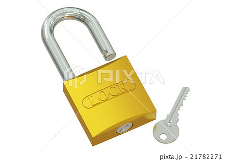padlock with key, 3D rendering padlock with key, 3D rendering 21782271