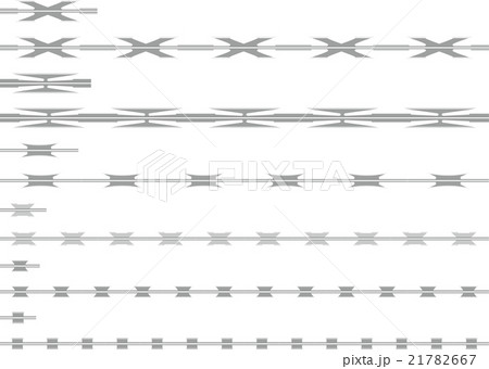 カミソリ有刺鉄線のイラスト素材