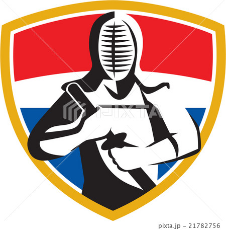 Kendo Swordsman Crest Retro Kendo Swordsman Crest Retro 21782756