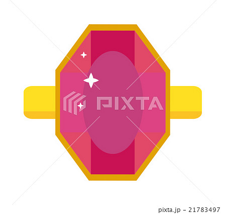 Flat design of red ruby gemstone illustration 21783497