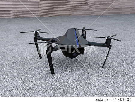 離陸待機中のステルスドローンのイメージ 21783500