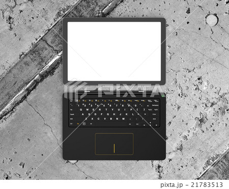 上から見るタブレット、キーボードに分離された着脱式PC 上から見るタブレット、キーボードに分離された着脱式PC 21783513