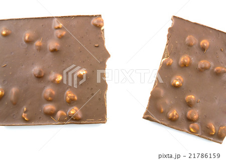 Chocolate with nuts isolated Chocolate with nuts isolated 21786159