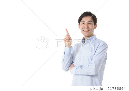 指差しポーズの男性 21786844