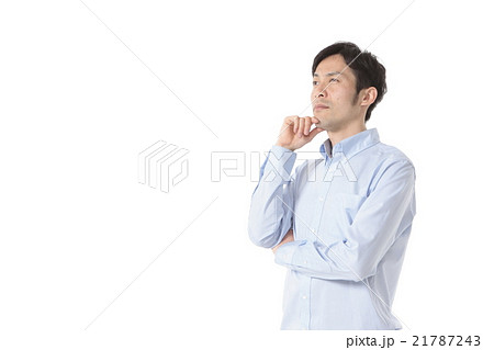 考え中ポーズの男性 21787243