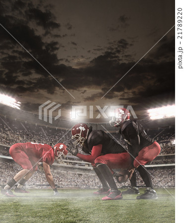 The american football players in action The american football players in action 21789220