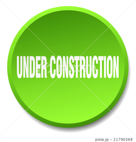 under construction green round flat push button 21790368