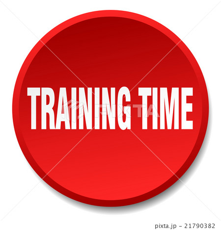 training time red round flat isolated push button training time red round flat isolated push button 21790382