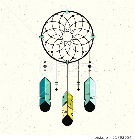 Linear logo dreamcatcher illustration. 21792654