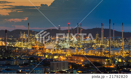 Sunset over Petrochemical refinery Sunset over Petrochemical refinery 21792820