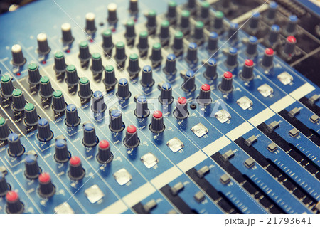 control panel at recording studio or radio station 21793641