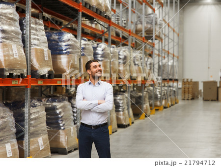 happy man at warehouse happy man at warehouse 21794712