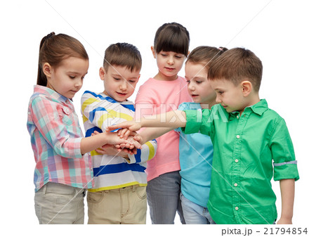 happy little children with hands on top happy little children with hands on top 21794854