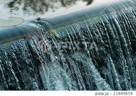 close up water drops in a blurred background color 21800659