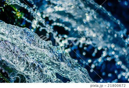 close up water drops in a blurred background color 21800672