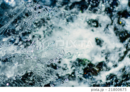 close up water drops in a blurred background color 21800675