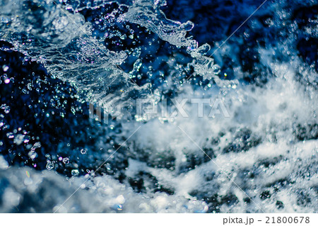 close up water drops in a blurred background color 21800678