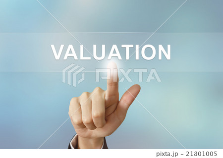 business hand clicking valuation button 21801005