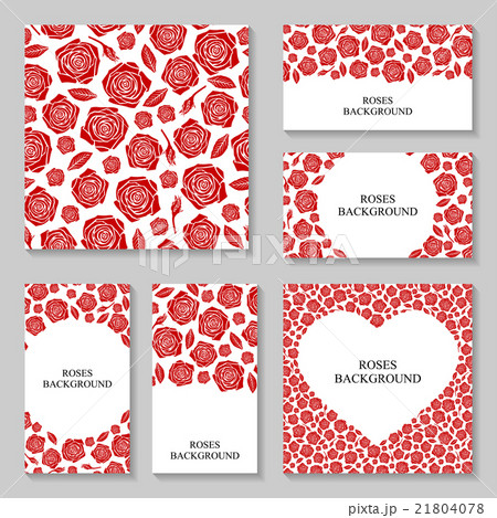 Roses flowers banners set 21804078