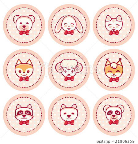 Gift tags with cute animals. 21806258