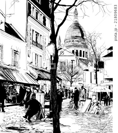 Montmartre in winter 21809683