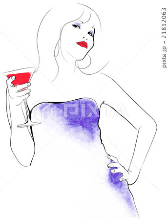woman drinking cocktail 21812063