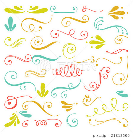 Set of hand drawn swirls. Set of hand drawn swirls. 21812506