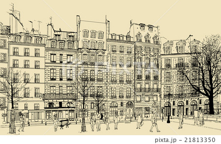 Place Dauphine vector illustration 21813350