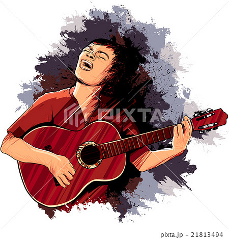 singer playing guitar 21813494