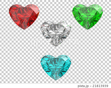 ハートダイヤモンド 背景透明 のイラスト素材