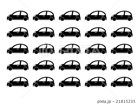 車 イラスト 背景 黒のイラスト素材