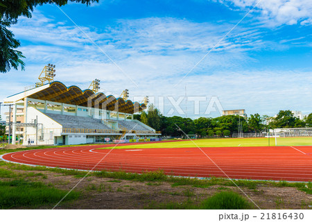 Running track and grandstand. Running track and grandstand. 21816430