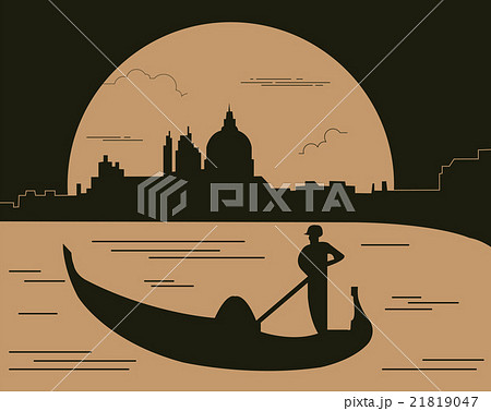 City buildings graphic template. Venice. 21819047
