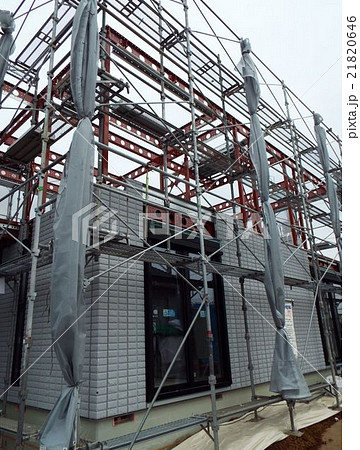 鉄骨構造の戸建て住宅を建設中 21820646