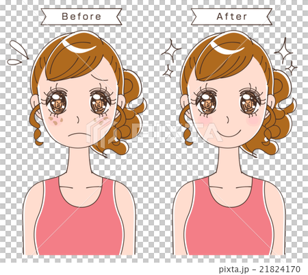 シミに悩む女性のイラスト 21824170