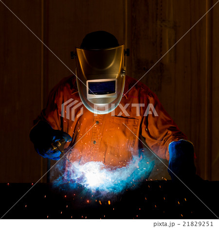 Welder with personal protective equipment 21829251