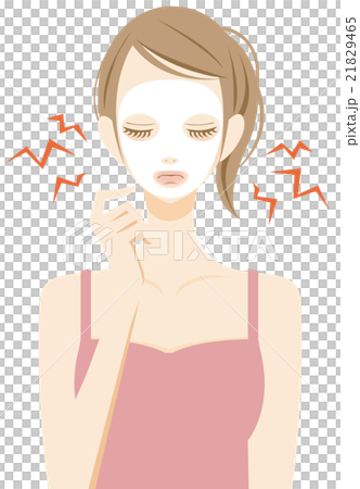 She packs skin trouble women - Stock Illustration [21829465] - PIXTA