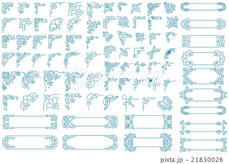 Mega Set 79 design elements of Corners and Banners 21830026