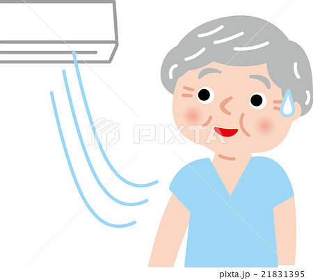 シニア 熱中症対策 クーラーで室内の温度調節 28度 シニア 熱中症対策 クーラーで室内の温度調節 28度 21831395