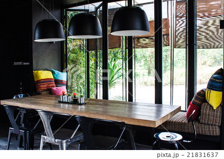 Living room and wood table 21831637