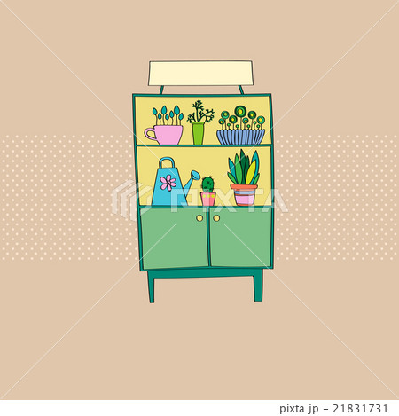 Shelf Home Furniture, Cupboard With Plants 21831731